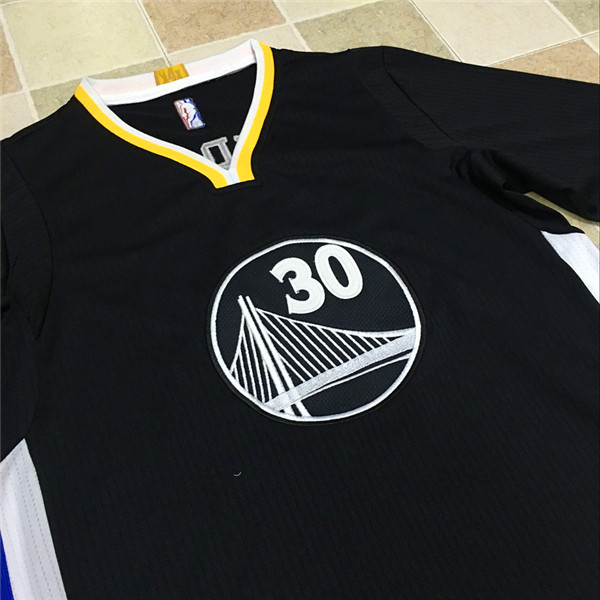 Maillot Authentique Manche Courte Warriors Curry 30 Noir